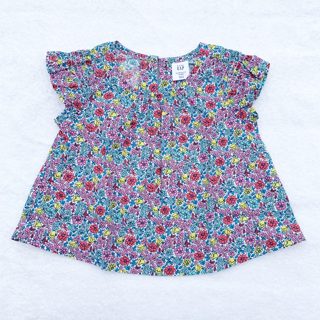 Gap Floral Print Blouse Size 12-18 Months Nwt